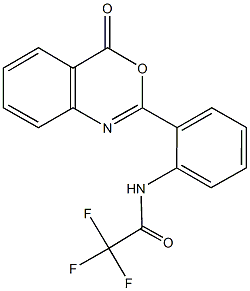 2,2,2-trifluoro-N-[2-(4-oxo-4H-3,1-benzoxazin-2-yl)phenyl]acetamide Structure