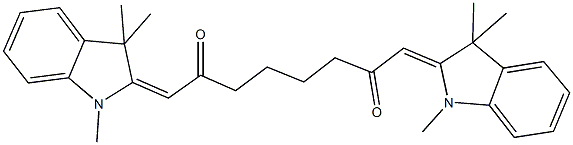 1,8-bis(1,3,3-trimethyl-1,3-dihydro-2H-indol-2-ylidene)-2,7-octanedione,343350-81-2,结构式