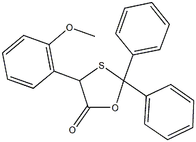 4-(2-methoxyphenyl)-2,2-diphenyl-1,3-oxathiolan-5-one Structure