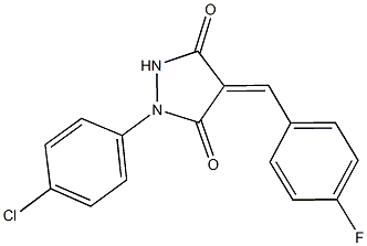 1-(4-chlorophenyl)-4-(4-fluorobenzylidene)-3,5-pyrazolidinedione Struktur