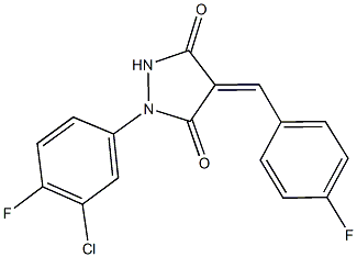 1-(3-chloro-4-fluorophenyl)-4-(4-fluorobenzylidene)-3,5-pyrazolidinedione|