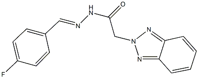 2-(2H-1,2,3-benzotriazol-2-yl)-N'-(4-fluorobenzylidene)acetohydrazide Struktur