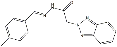 2-(2H-1,2,3-benzotriazol-2-yl)-N'-(4-methylbenzylidene)acetohydrazide,343366-78-9,结构式