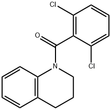 1-(2,6-dichlorobenzoyl)-1,2,3,4-tetrahydroquinoline 化学構造式