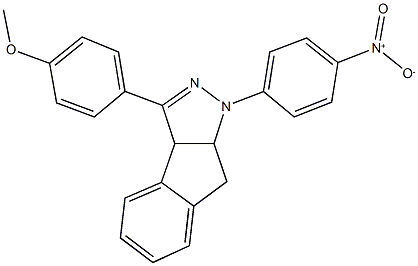 1-{4-nitrophenyl}-3-(4-methoxyphenyl)-1,3a,8,8a-tetrahydroindeno[2,1-c]pyrazole Structure