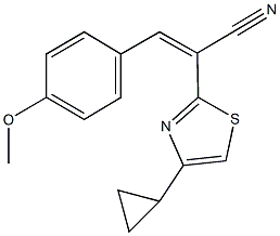 2-(4-cyclopropyl-1,3-thiazol-2-yl)-3-(4-methoxyphenyl)acrylonitrile,343588-63-6,结构式