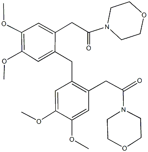 4-[(2-{4,5-dimethoxy-2-[2-(4-morpholinyl)-2-oxoethyl]benzyl}-4,5-dimethoxyphenyl)acetyl]morpholine Structure