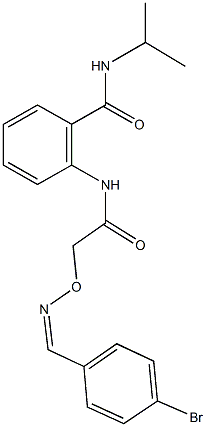 2-[({[(4-bromobenzylidene)amino]oxy}acetyl)amino]-N-isopropylbenzamide,343588-83-0,结构式