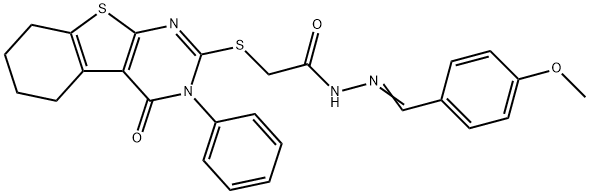 343588-88-5 N'-(4-methoxybenzylidene)-2-[(4-oxo-3-phenyl-3,4,5,6,7,8-hexahydro[1]benzothieno[2,3-d]pyrimidin-2-yl)sulfanyl]acetohydrazide