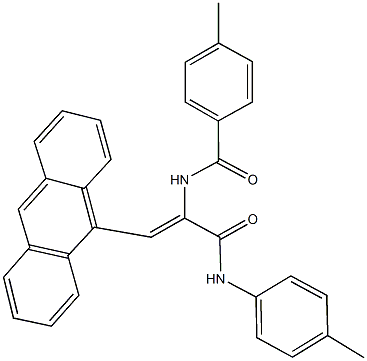 N-[2-(9-anthryl)-1-(4-toluidinocarbonyl)vinyl]-4-methylbenzamide Structure