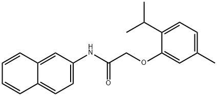 2-(2-isopropyl-5-methylphenoxy)-N-(2-naphthyl)acetamide Struktur