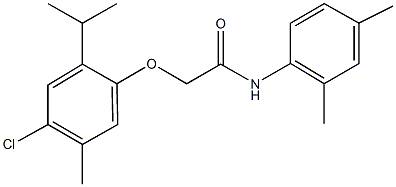 2-(4-chloro-2-isopropyl-5-methylphenoxy)-N-(2,4-dimethylphenyl)acetamide Structure