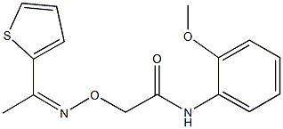 N-(2-methoxyphenyl)-2-({[1-(2-thienyl)ethylidene]amino}oxy)acetamide Structure