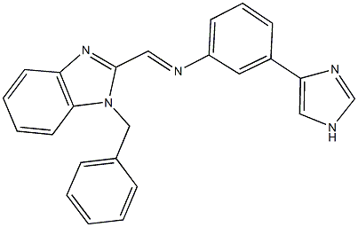 N-[(1-benzyl-1H-benzimidazol-2-yl)methylene]-N-[3-(1H-imidazol-4-yl)phenyl]amine Struktur