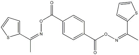 1-(2-thienyl)ethanone O-{4-[({[1-(2-thienyl)ethylidene]amino}oxy)carbonyl]benzoyl}oxime 结构式