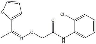 N-(2-chlorophenyl)-2-({[1-(2-thienyl)ethylidene]amino}oxy)acetamide Structure