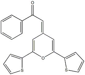 2-[2,6-di(2-thienyl)-4H-pyran-4-ylidene]-1-phenylethanone Structure