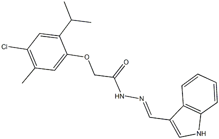 343590-26-1 2-(4-chloro-2-isopropyl-5-methylphenoxy)-N'-(1H-indol-3-ylmethylene)acetohydrazide