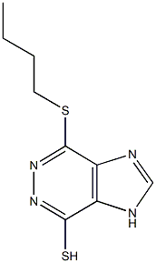 4-(butylsulfanyl)-1H-imidazo[4,5-d]pyridazin-7-yl hydrosulfide Structure