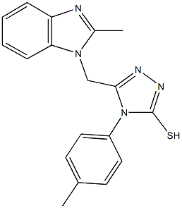 343977-51-5 5-[(2-methyl-1H-benzimidazol-1-yl)methyl]-4-(4-methylphenyl)-4H-1,2,4-triazol-3-yl hydrosulfide