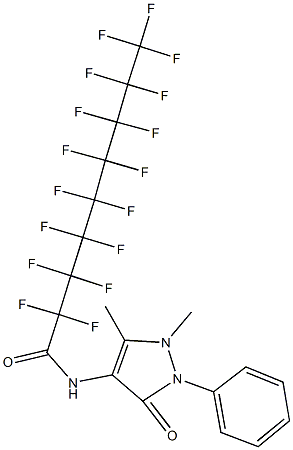 N-(1,5-dimethyl-3-oxo-2-phenyl-2,3-dihydro-1H-pyrazol-4-yl)-2,2,3,3,4,4,5,5,6,6,7,7,8,8,9,9,9-heptadecafluorononanamide,344282-95-7,结构式