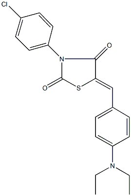 3-(4-chlorophenyl)-5-[4-(diethylamino)benzylidene]-1,3-thiazolidine-2,4-dione|