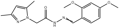 N'-(2,4-dimethoxybenzylidene)-2-(3,5-dimethyl-1H-pyrazol-1-yl)acetohydrazide Structure