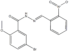 5-bromo-N'-{2-nitrobenzylidene}-2-methoxybenzohydrazide,344935-05-3,结构式