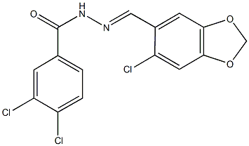 3,4-dichloro-N'-[(6-chloro-1,3-benzodioxol-5-yl)methylene]benzohydrazide Structure