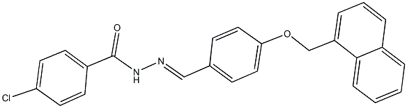 4-chloro-N'-[4-(1-naphthylmethoxy)benzylidene]benzohydrazide 化学構造式