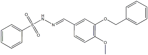 N'-[3-(benzyloxy)-4-methoxybenzylidene]benzenesulfonohydrazide Structure