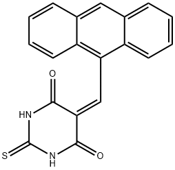 5-(anthracen-9-ylmethylidene)-2-thioxodihydropyrimidine-4,6(1H,5H)-dione 结构式