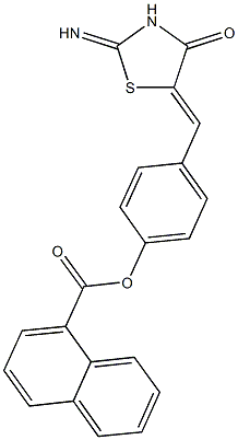 344945-34-2 4-[(2-imino-4-oxo-1,3-thiazolidin-5-ylidene)methyl]phenyl 1-naphthoate