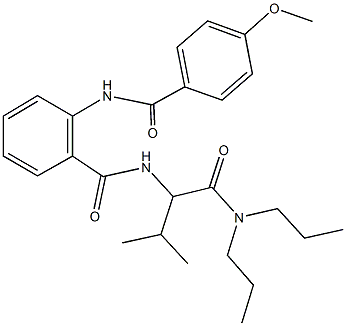 N-{1-[(dipropylamino)carbonyl]-2-methylpropyl}-2-[(4-methoxybenzoyl)amino]benzamide|