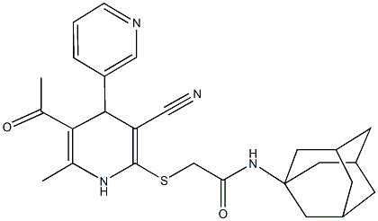 345255-34-7 2-[(5-acetyl-3-cyano-6-methyl-1,4-dihydro-4,3'-bipyridin-2-yl)sulfanyl]-N-(1-adamantyl)acetamide