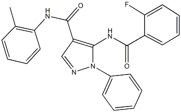 5-[(2-fluorobenzoyl)amino]-N-(2-methylphenyl)-1-phenyl-1H-pyrazole-4-carboxamide Structure