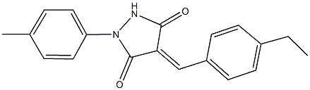 4-(4-ethylbenzylidene)-1-(4-methylphenyl)-3,5-pyrazolidinedione Structure