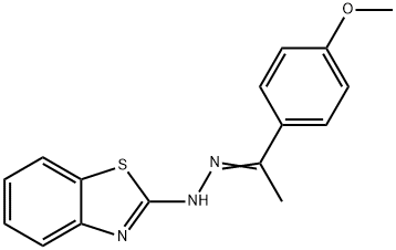 1-(4-methoxyphenyl)ethanone 1,3-benzothiazol-2-ylhydrazone Struktur