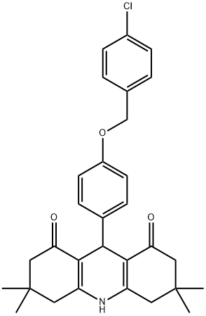 345370-83-4 9-{4-[(4-chlorobenzyl)oxy]phenyl}-3,3,6,6-tetramethyl-3,4,6,7,9,10-hexahydro-1,8(2H,5H)-acridinedione