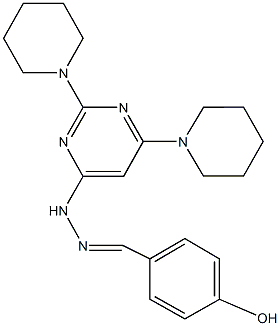 345615-21-6 4-hydroxybenzaldehyde (2,6-dipiperidin-1-ylpyrimidin-4-yl)hydrazone