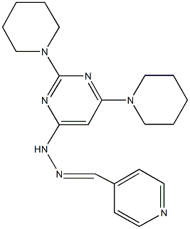 isonicotinaldehyde [2,6-di(1-piperidinyl)-4-pyrimidinyl]hydrazone 化学構造式