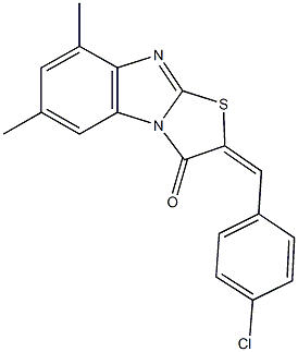 345616-05-9 2-(4-chlorobenzylidene)-6,8-dimethyl[1,3]thiazolo[3,2-a]benzimidazol-3(2H)-one