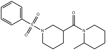 2-methyl-1-{[1-(phenylsulfonyl)-3-piperidinyl]carbonyl}piperidine,345616-95-7,结构式