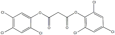 1-(2,4,5-trichlorophenyl) 3-(2,4,6-trichlorophenyl) malonate Struktur