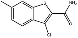 3-氯-6-甲基苯并[B]噻吩-2-甲酰胺 结构式