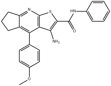 345912-40-5 3-amino-4-(4-methoxyphenyl)-N-phenyl-6,7-dihydro-5H-cyclopenta[b]thieno[3,2-e]pyridine-2-carboxamide