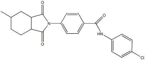 N-(4-chlorophenyl)-4-(5-methyl-1,3-dioxooctahydro-2H-isoindol-2-yl)benzamide Struktur
