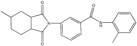 3-(5-methyl-1,3-dioxooctahydro-2H-isoindol-2-yl)-N-(2-methylphenyl)benzamide 化学構造式