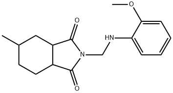 2-[(2-methoxyanilino)methyl]-5-methylhexahydro-1H-isoindole-1,3(2H)-dione 结构式