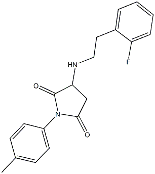 3-{[2-(2-fluorophenyl)ethyl]amino}-1-(4-methylphenyl)-2,5-pyrrolidinedione|